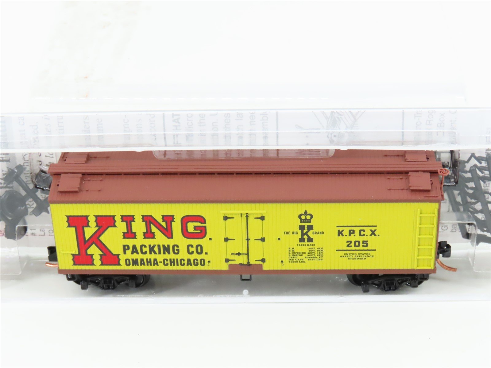 N Scale Micro-Trains MTL 49120 KPCX King Packing Co. 40' Wood Reefer #205