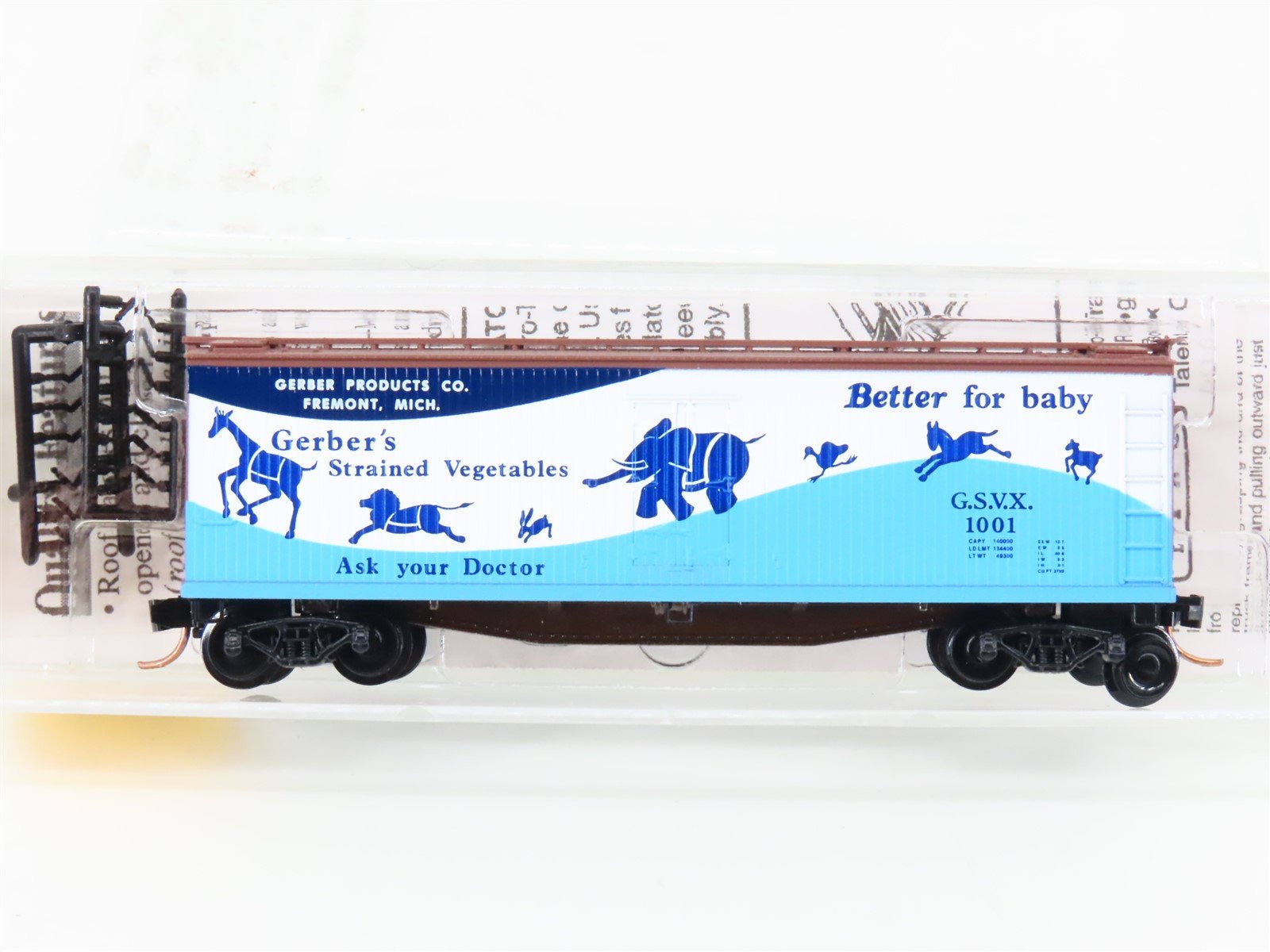 N Scale Micro-Trains MTL 49330 GSVX Gerber Products Co. 40' Wood Reefer #1001
