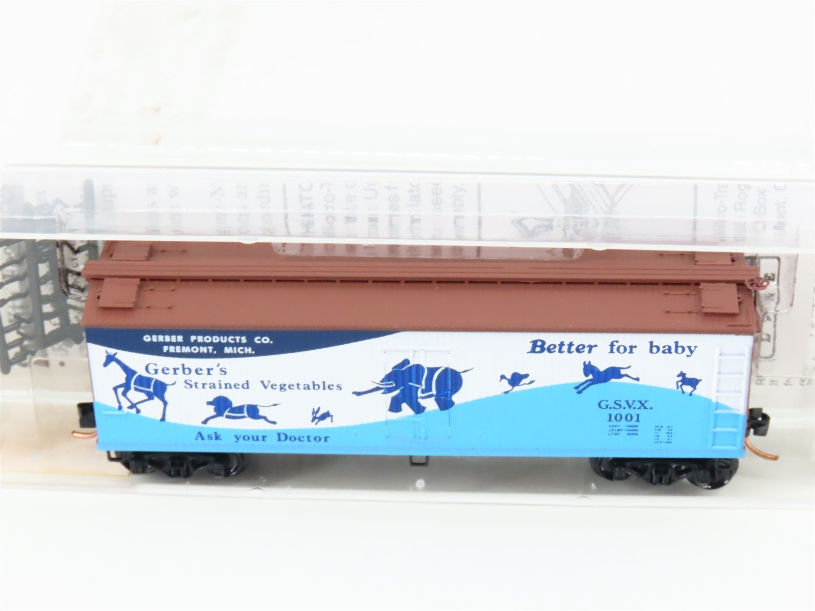N Scale Micro-Trains MTL 49330 GSVX Gerber Products Co. 40' Wood Reefer #1001