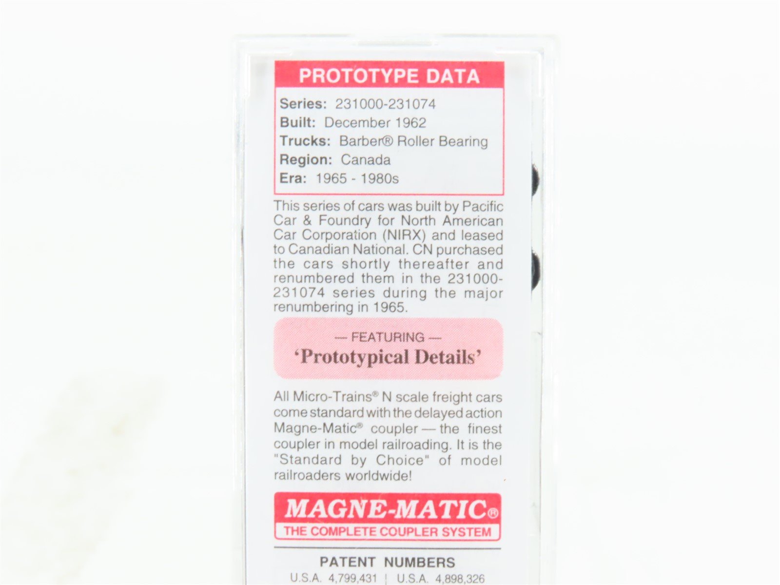 N Scale Micro-Trains MTL 06900180 CN Canadian National Mechanical Reefer #231031