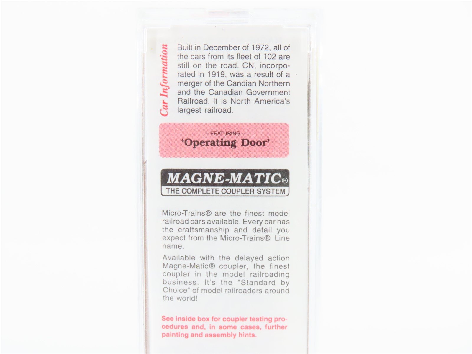 N Scale Micro-Trains MTL 76010 CN Canadian National Railroad 50' Box Car #550235