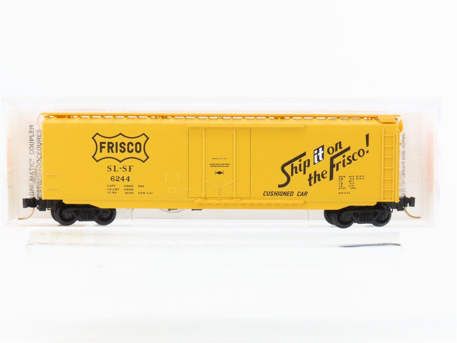 N Scale Micro-Trains MTL 32060 SL-SF Frisco 50' Plug Door Box Car #6244