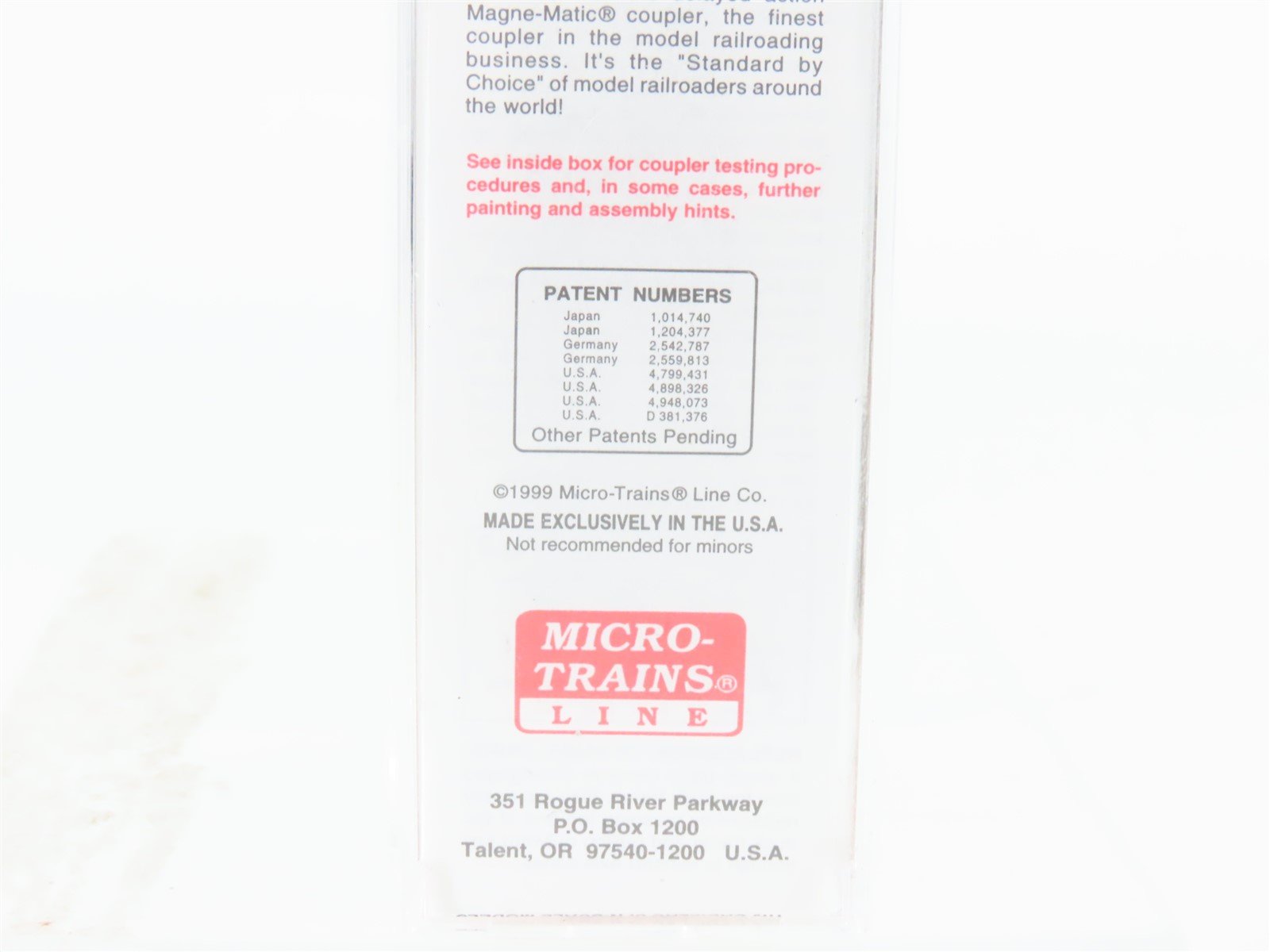 N Scale Micro-Trains MTL 120210 B&O Baltimore & Ohio 40' Box Car #272500