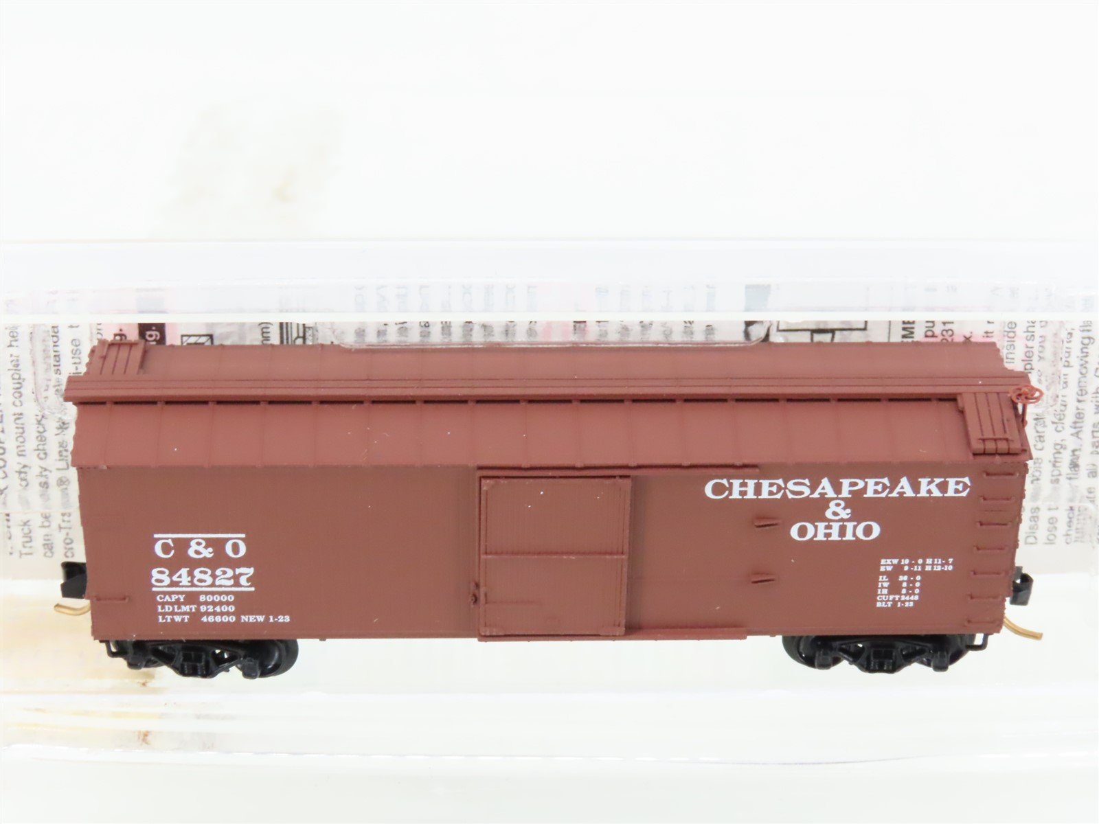 N Micro-Trains MTL 39170 C&O Chesapeake & Ohio 40' Single Door Box Car #84827