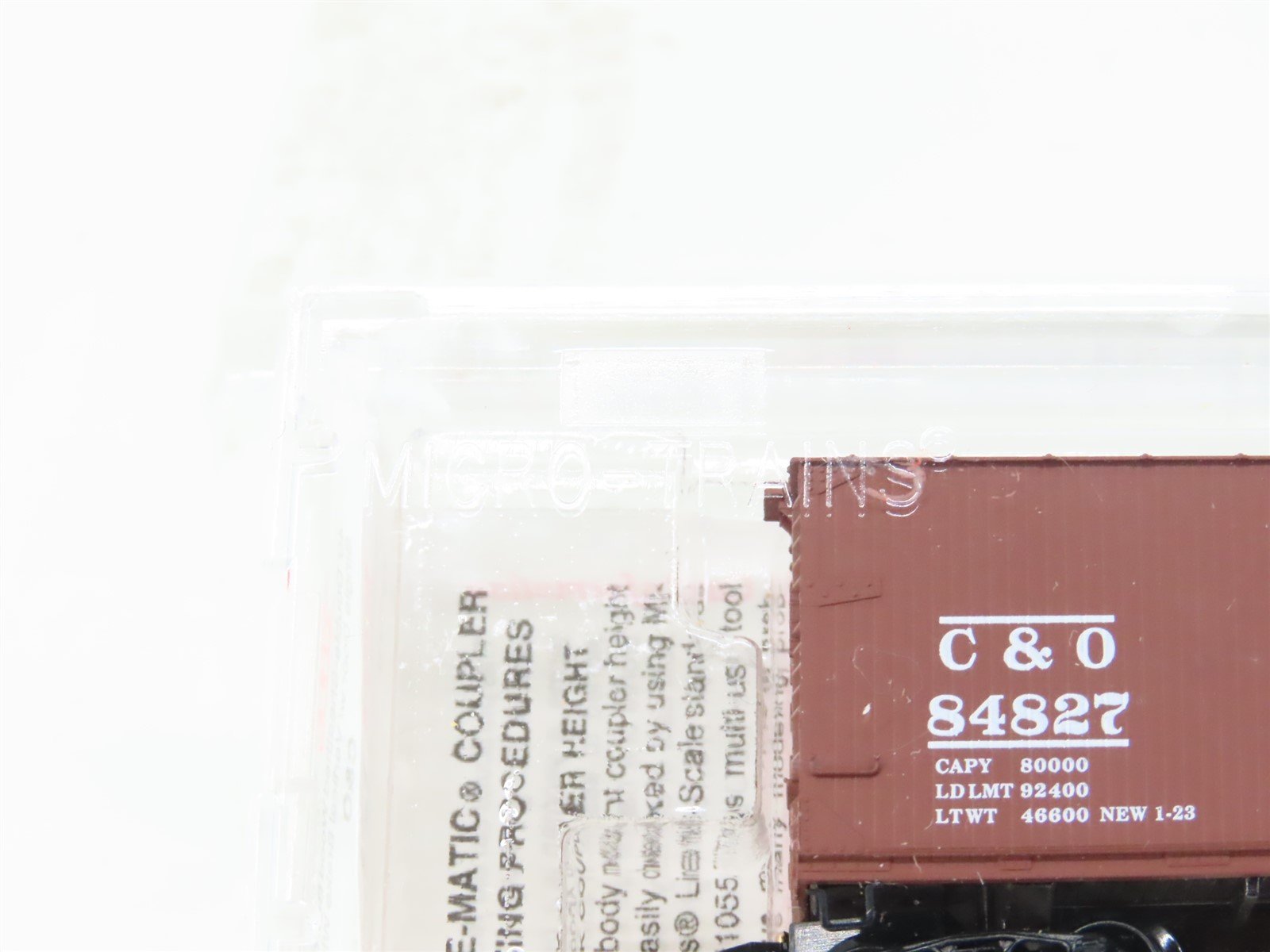 N Micro-Trains MTL 39170 C&O Chesapeake & Ohio 40' Single Door Box Car #84827