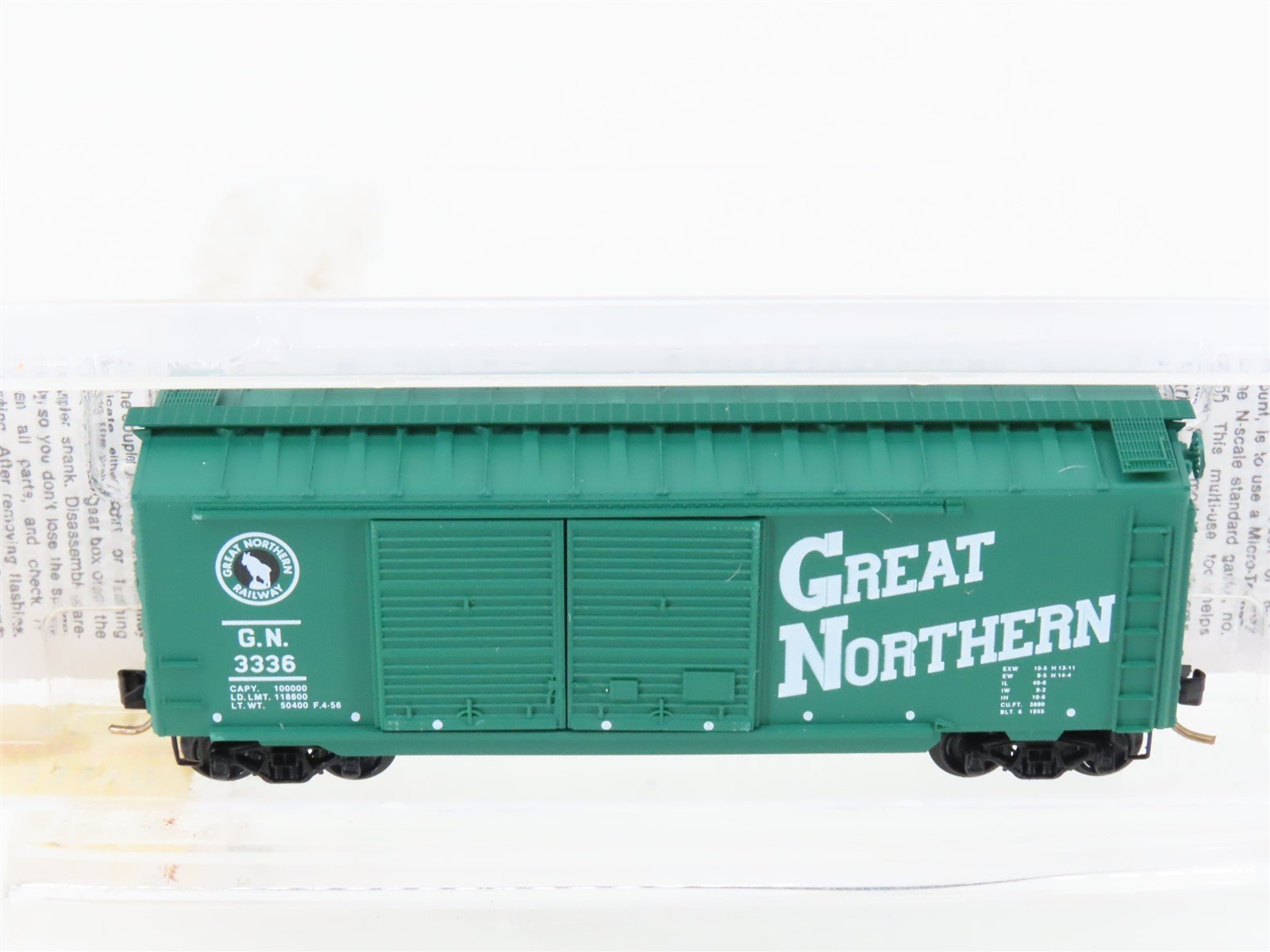 N Scale Micro-Trains MTL 23190 GN Great Northern 40' Double Door Box Car #3336