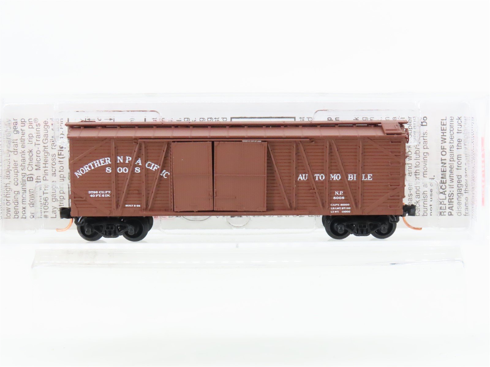 N Scale Micro-Trains MTL 29030 NP Northern Pacific 40' Automobile Box Car #8008