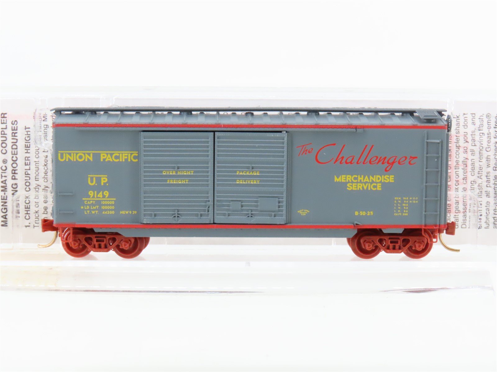 N Scale Micro-Trains MTL 23230 UP Union Pacific Challenger 40' Box Car #9149