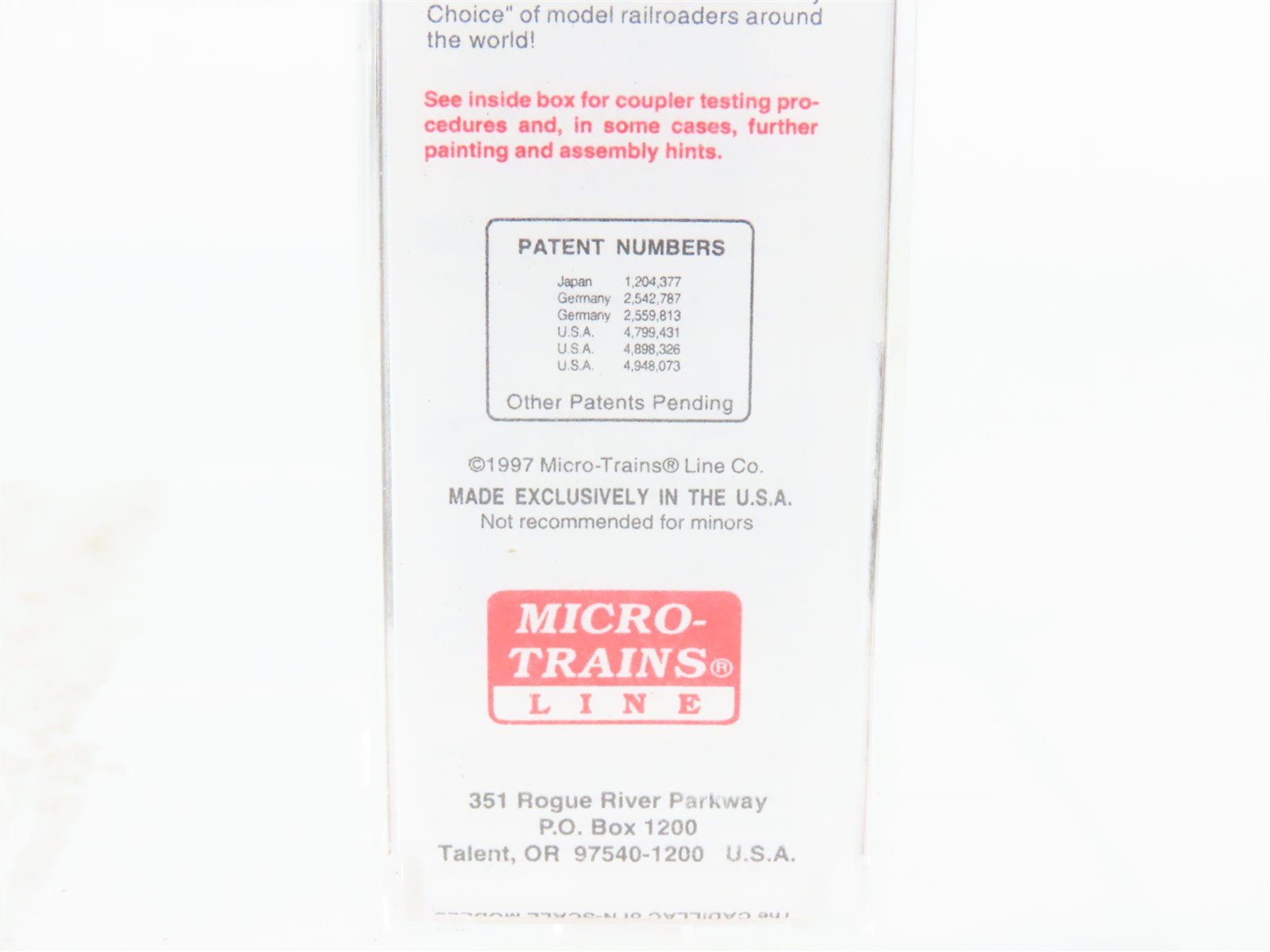 N Scale Micro-Trains MTL 20090 SP Southern Pacific Overnight 40' Box Car #97947