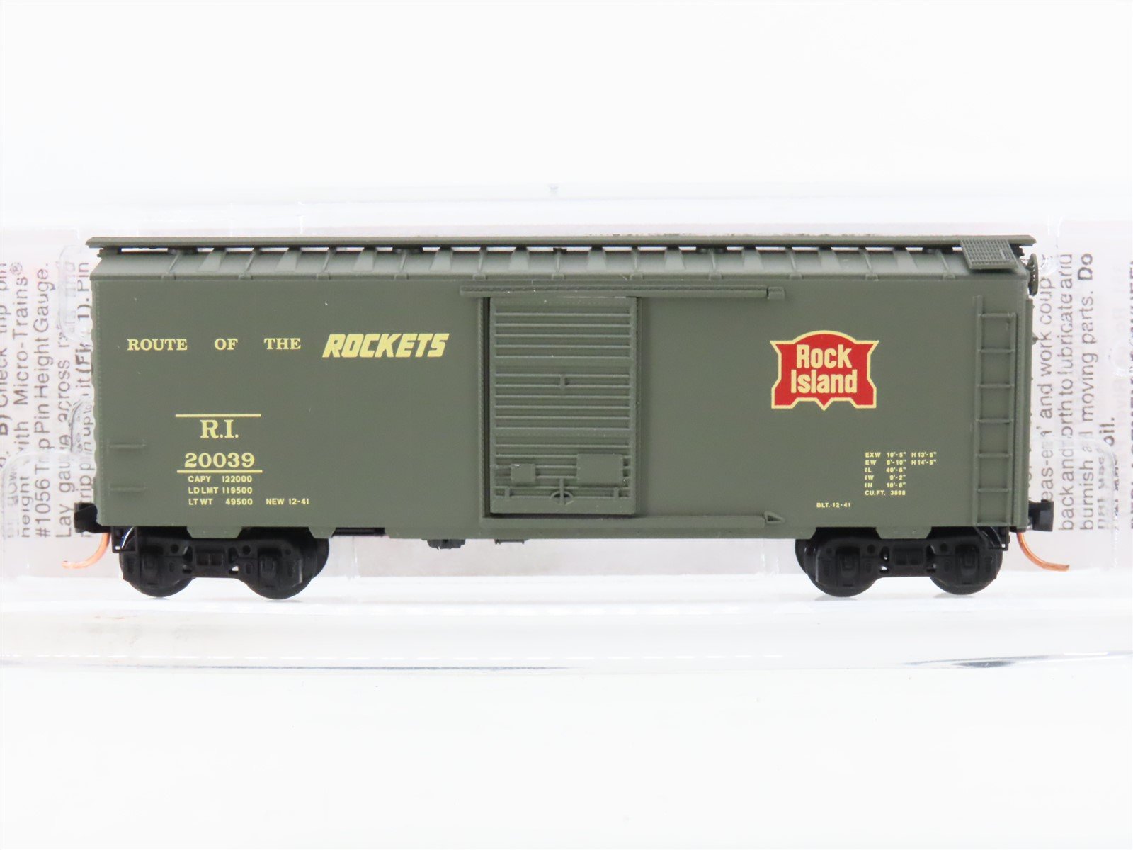 N Scale Micro-Trains MTL 20566 RI Route Of The Rockets 40' Box Car #20039