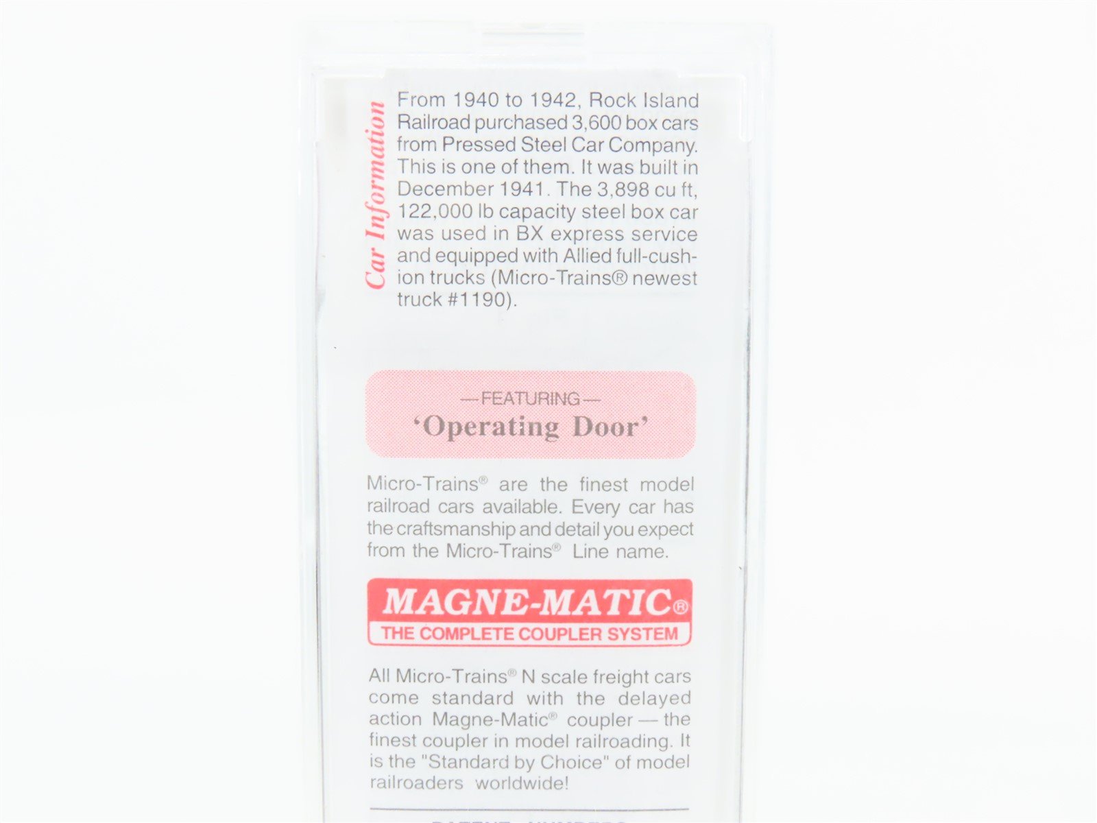N Scale Micro-Trains MTL 20566 RI Route Of The Rockets 40' Box Car #20039