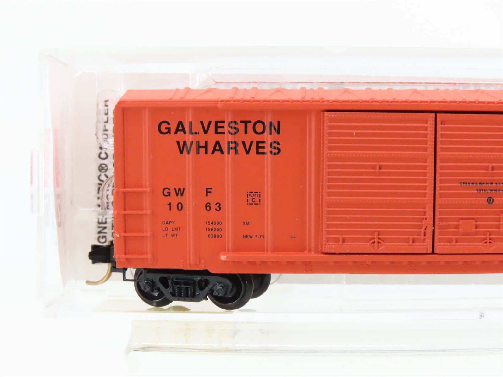 N Micro-Trains MTL 30040 GWF Galveston Wharves 50' Double Door Box Car #1063