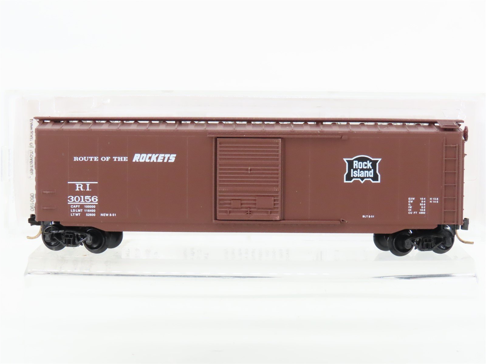 N Scale Micro-Trains MTL 31240 RI Route Of The Rockets 50' Box Car #30156