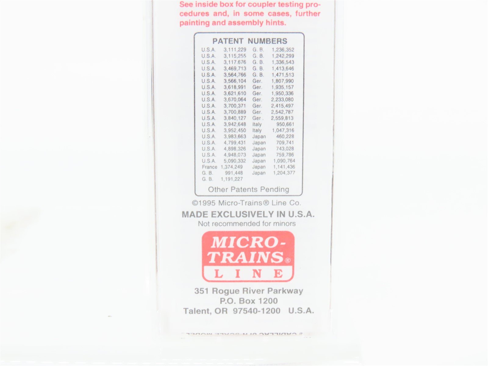 N Scale Micro-Trains MTL 34050 SP Southern Pacific Railroad 50' Box Car #202516