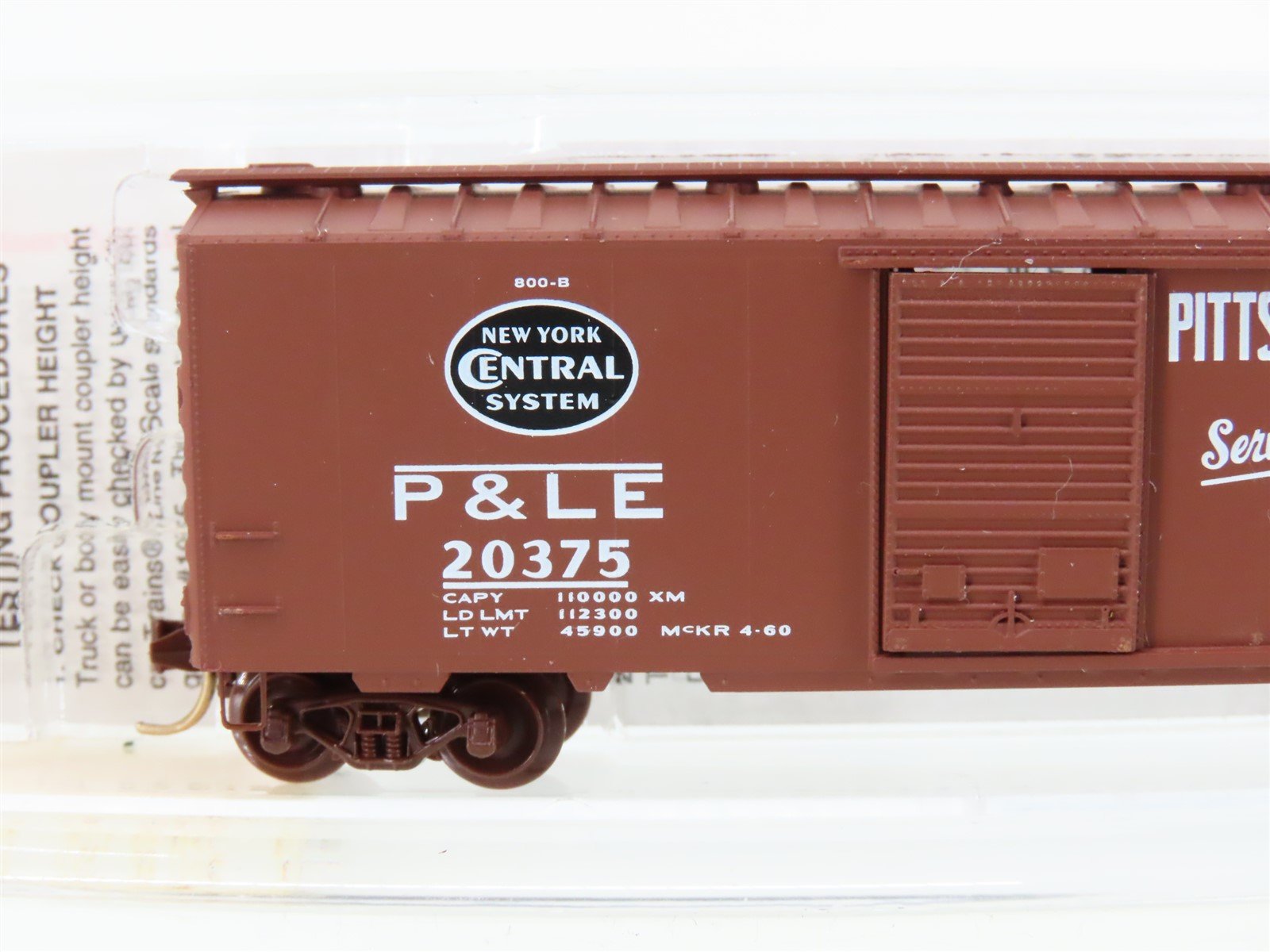 N Scale Micro-Trains MTL 20410 P&LE Pittsburgh & Lake Erie 40' Box Car #20375