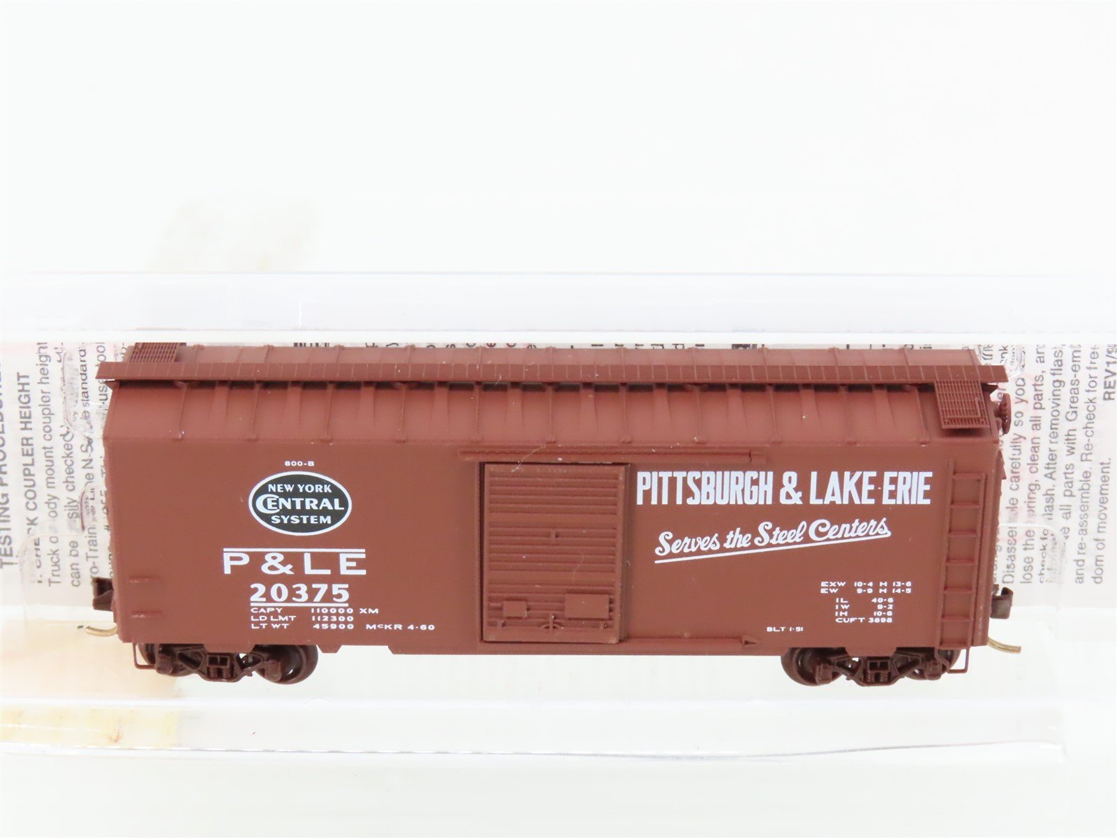 N Scale Micro-Trains MTL 20410 P&LE Pittsburgh & Lake Erie 40' Box Car #20375