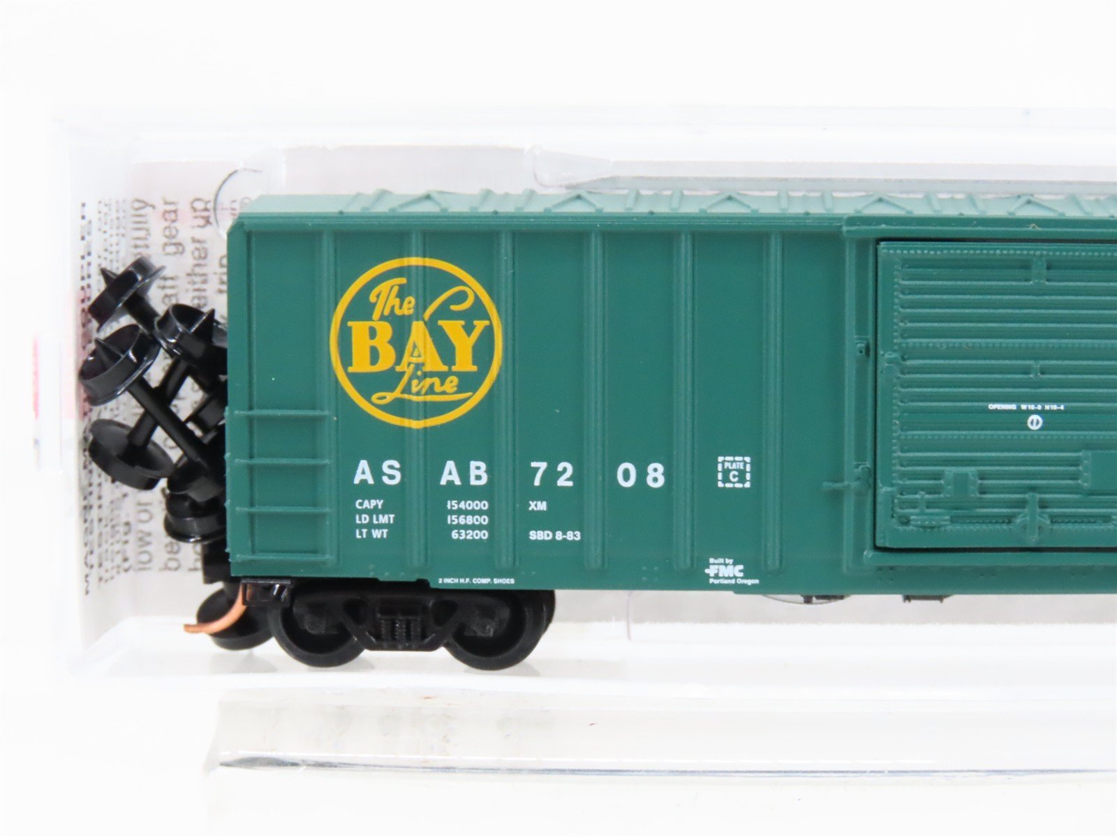 N Scale Micro-Trains MTL 25630 ASAB The Bay Line 50' Single Door Box Car #7208