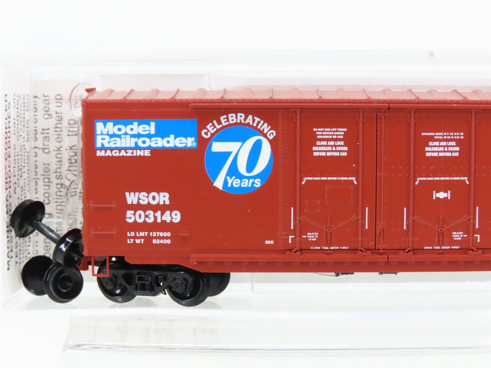 N Micro-Trains MTL 75130 WSOR Model Railroader 70 Years 50' Box Car #503149