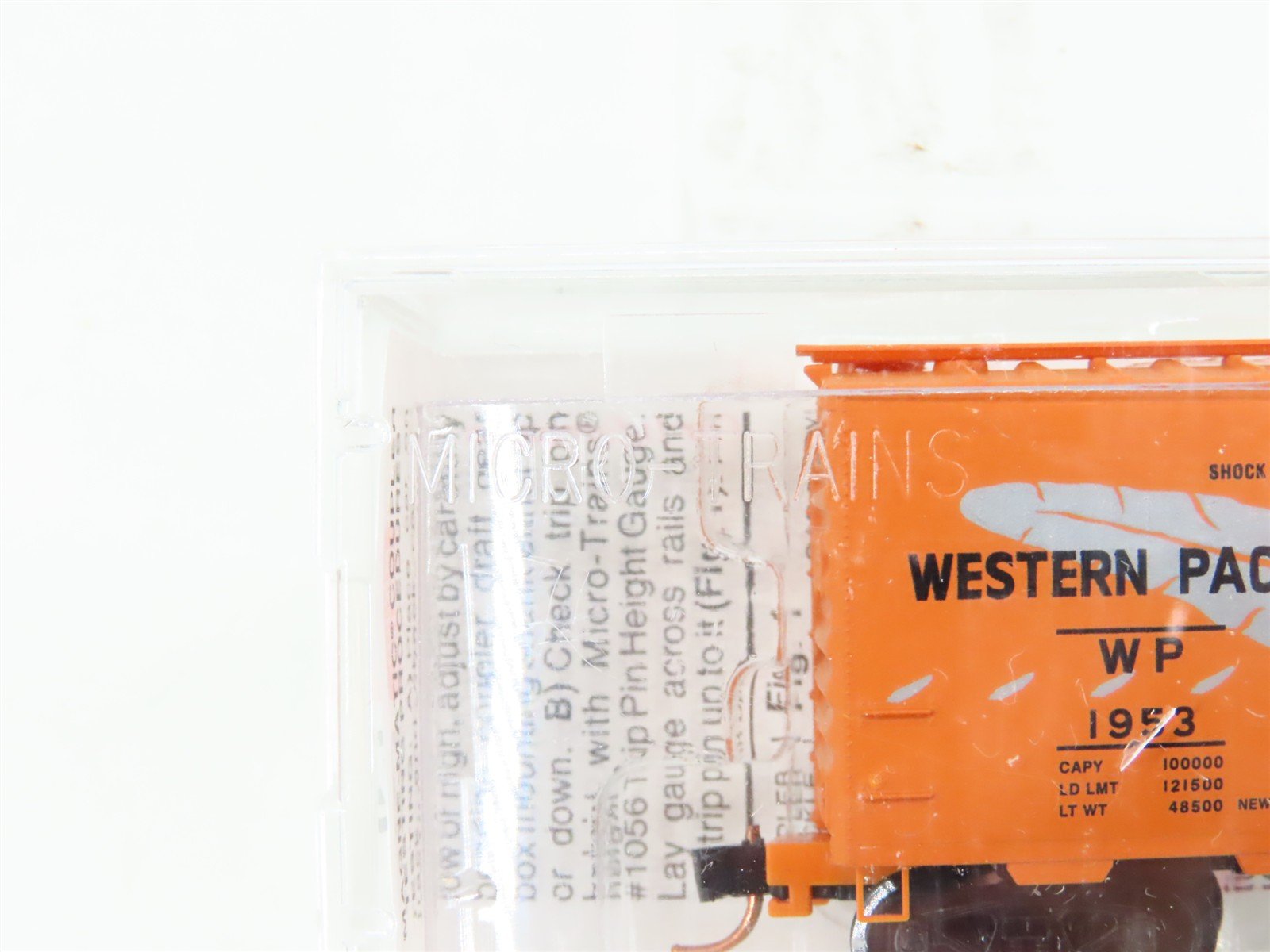 N Scale Micro-Trains MTL 20506 WP Western Pacific Feather 40' Box Car #1953