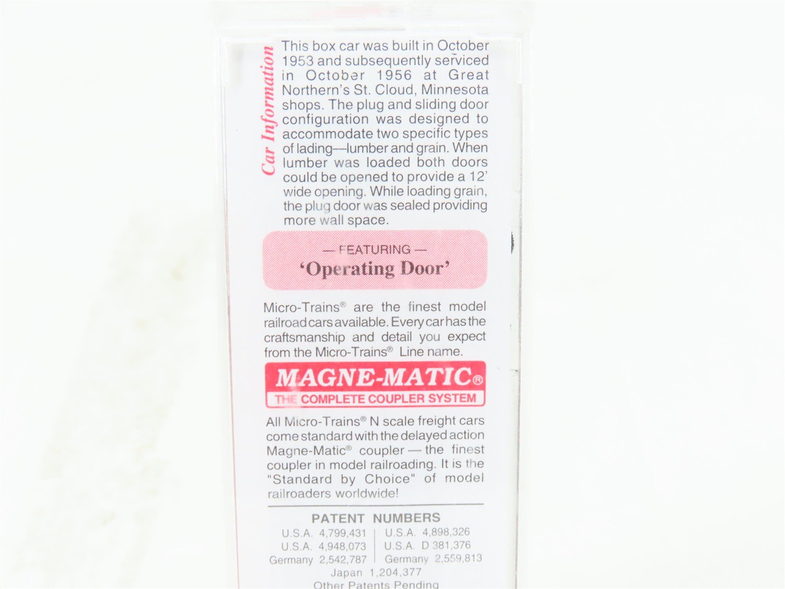 N Scale Micro-Trains MTL 22020 GN Great Northern Railway 40' Box Car #11878