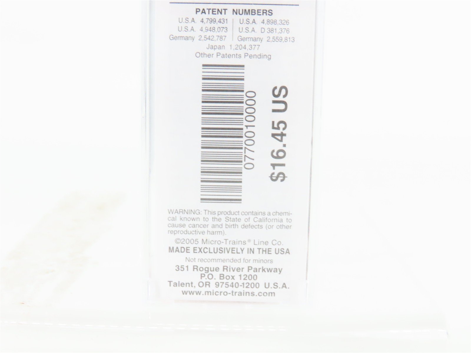 N Micro-Trains MTL 07700100 CIRR Chattahoochee Industrial Railroad Box Car #2030