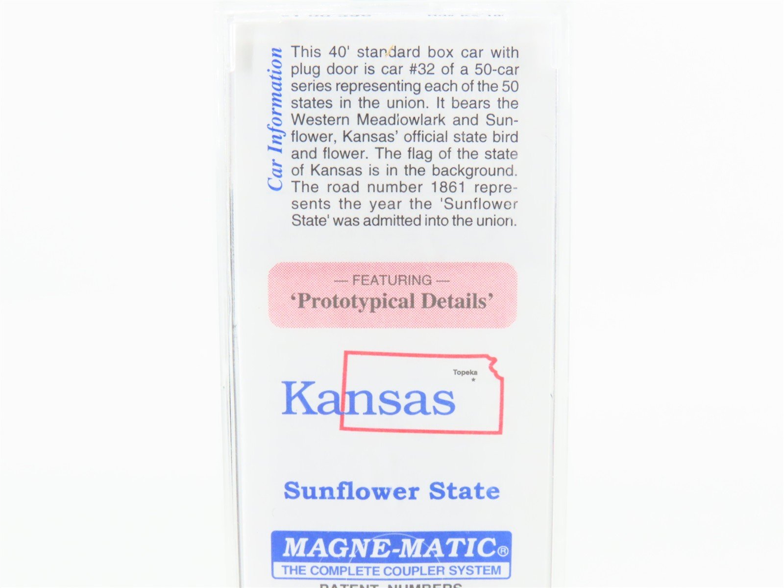 N Scale Micro-Trains MTL 02100396 KS Kansas State 40' Plug Door Box Car #1861