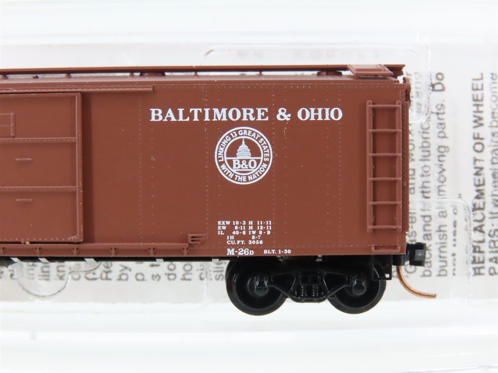 N Scale Micro-Trains MTL 120240 B&O Baltimore & Ohio 40' Box Car #276383