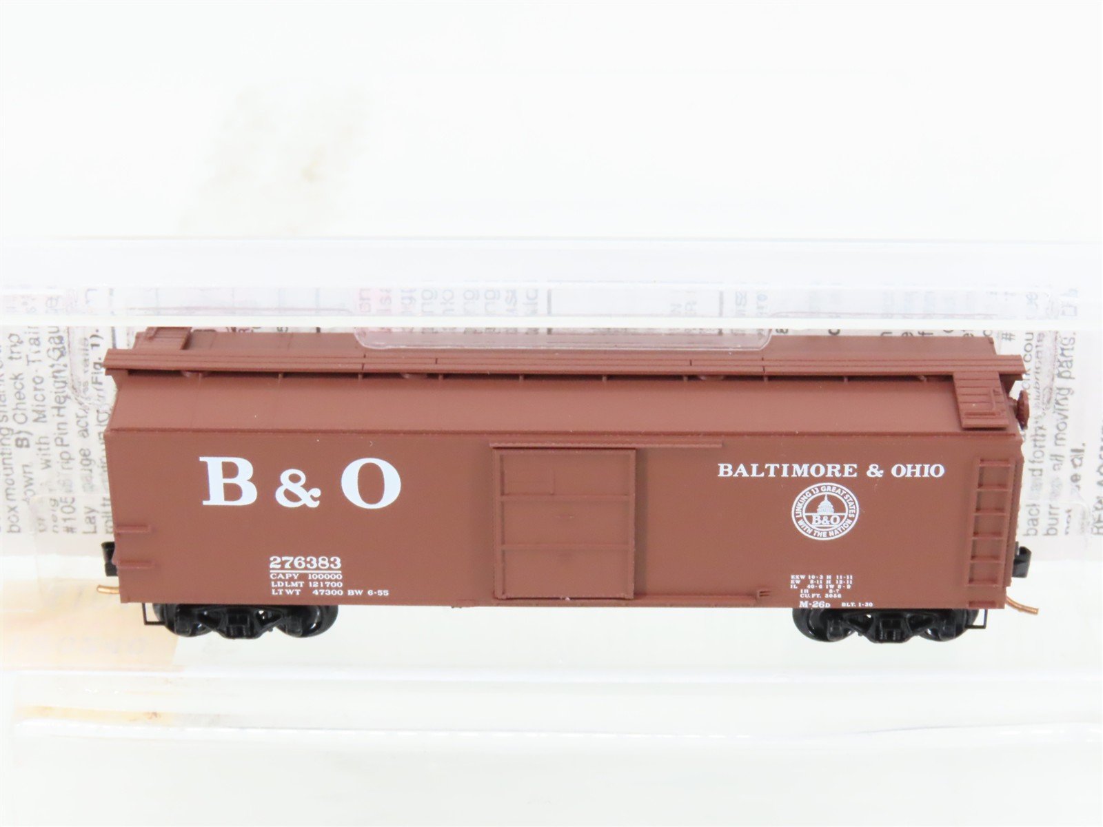 N Scale Micro-Trains MTL 120240 B&O Baltimore & Ohio 40' Box Car #276383