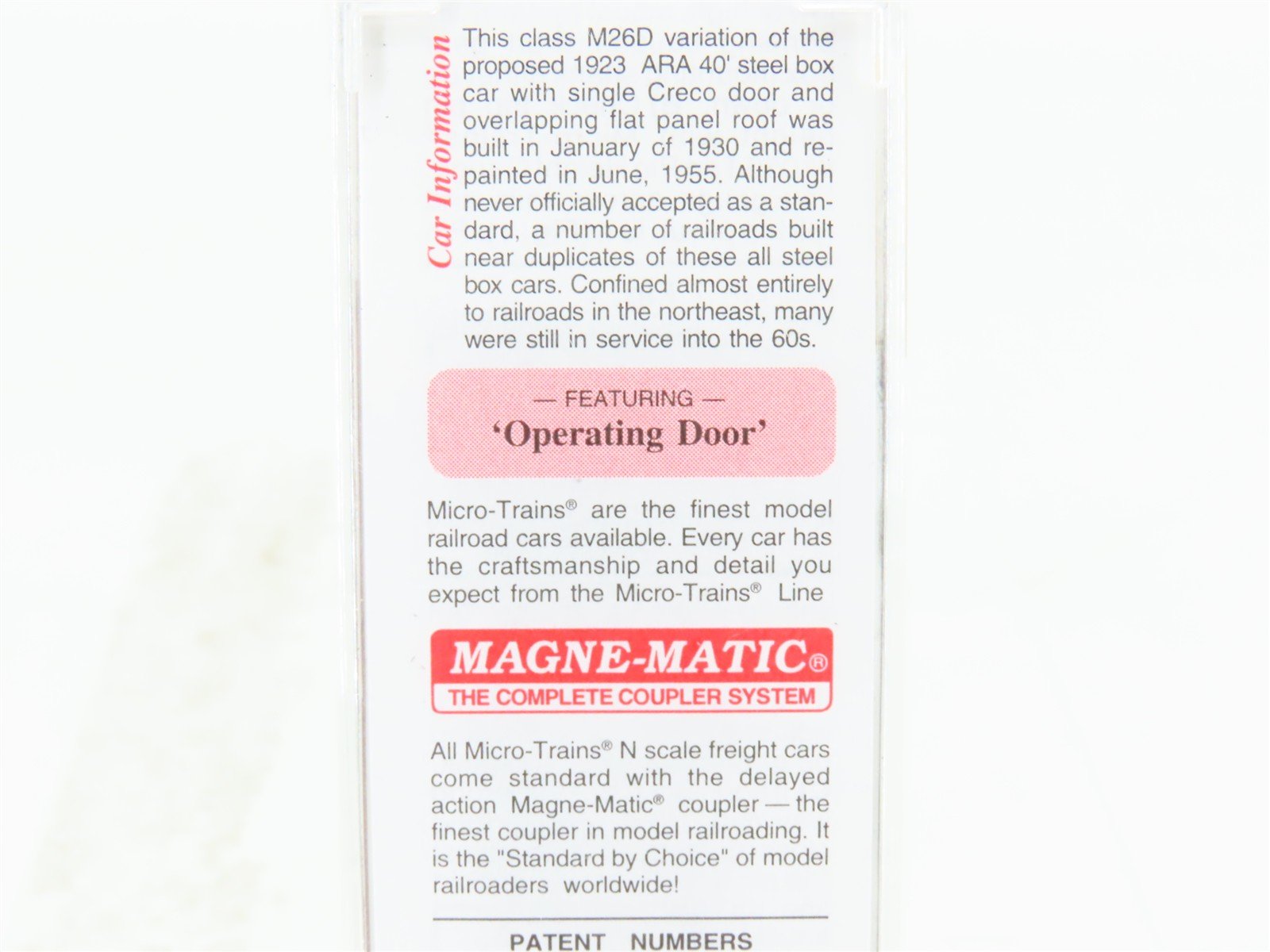 N Scale Micro-Trains MTL 120240 B&O Baltimore & Ohio 40' Box Car #276383