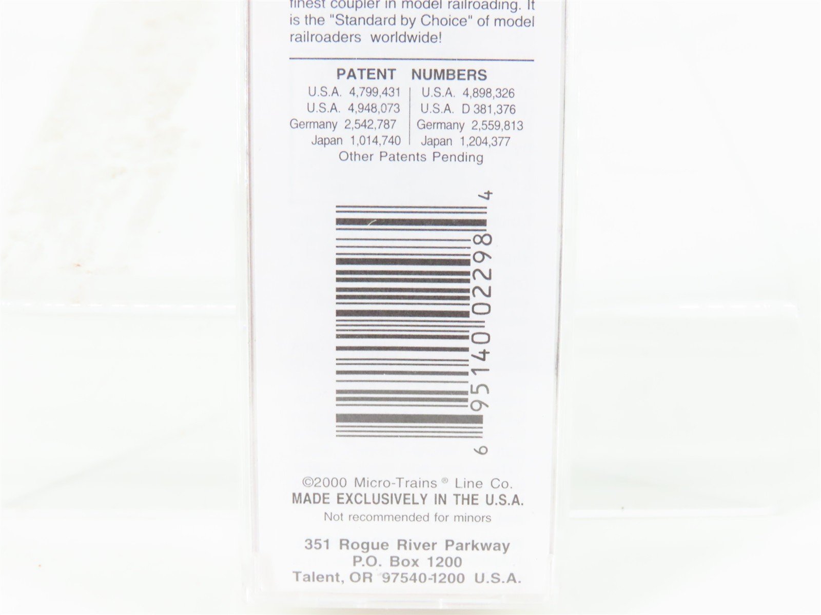 N Scale Micro-Trains MTL 120240 B&O Baltimore & Ohio 40' Box Car #276383