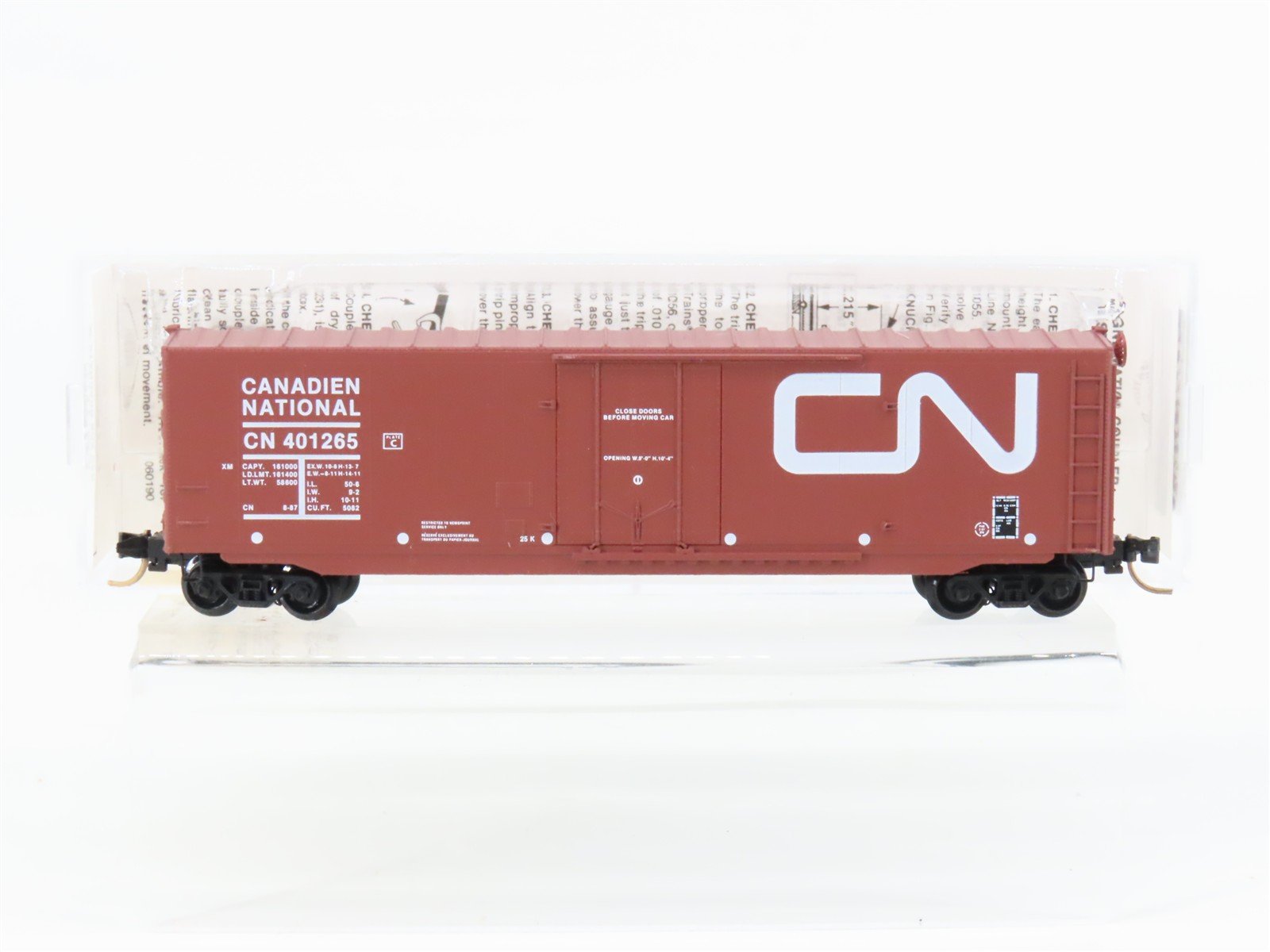 N Micro-Trains MTL 38190 CN Canadian National 50' Plug Door Box Car #401265