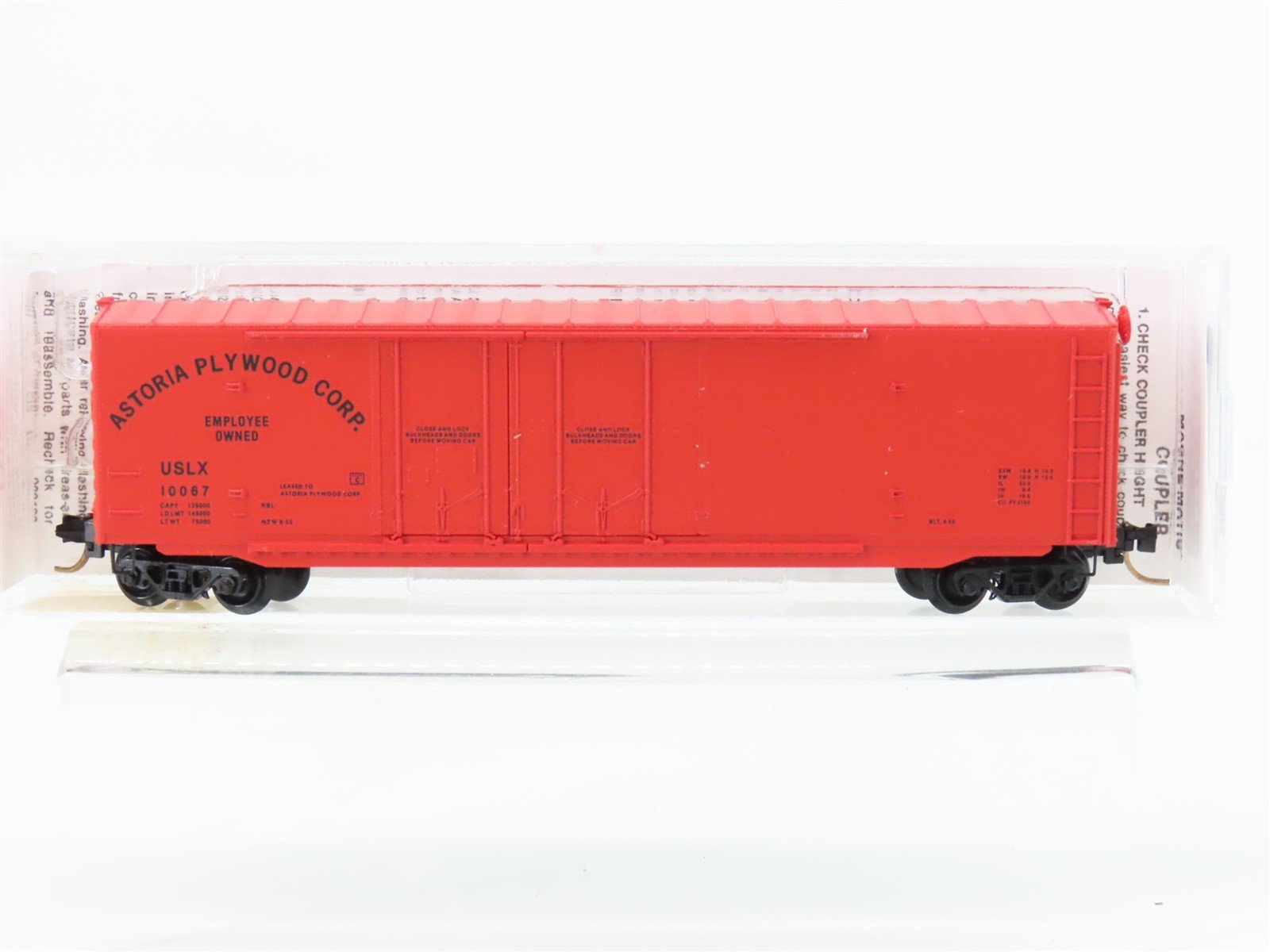 N Micro-Trains MTL 75020 USLX Astoria Plywood 50' Double Door Box Car #10067