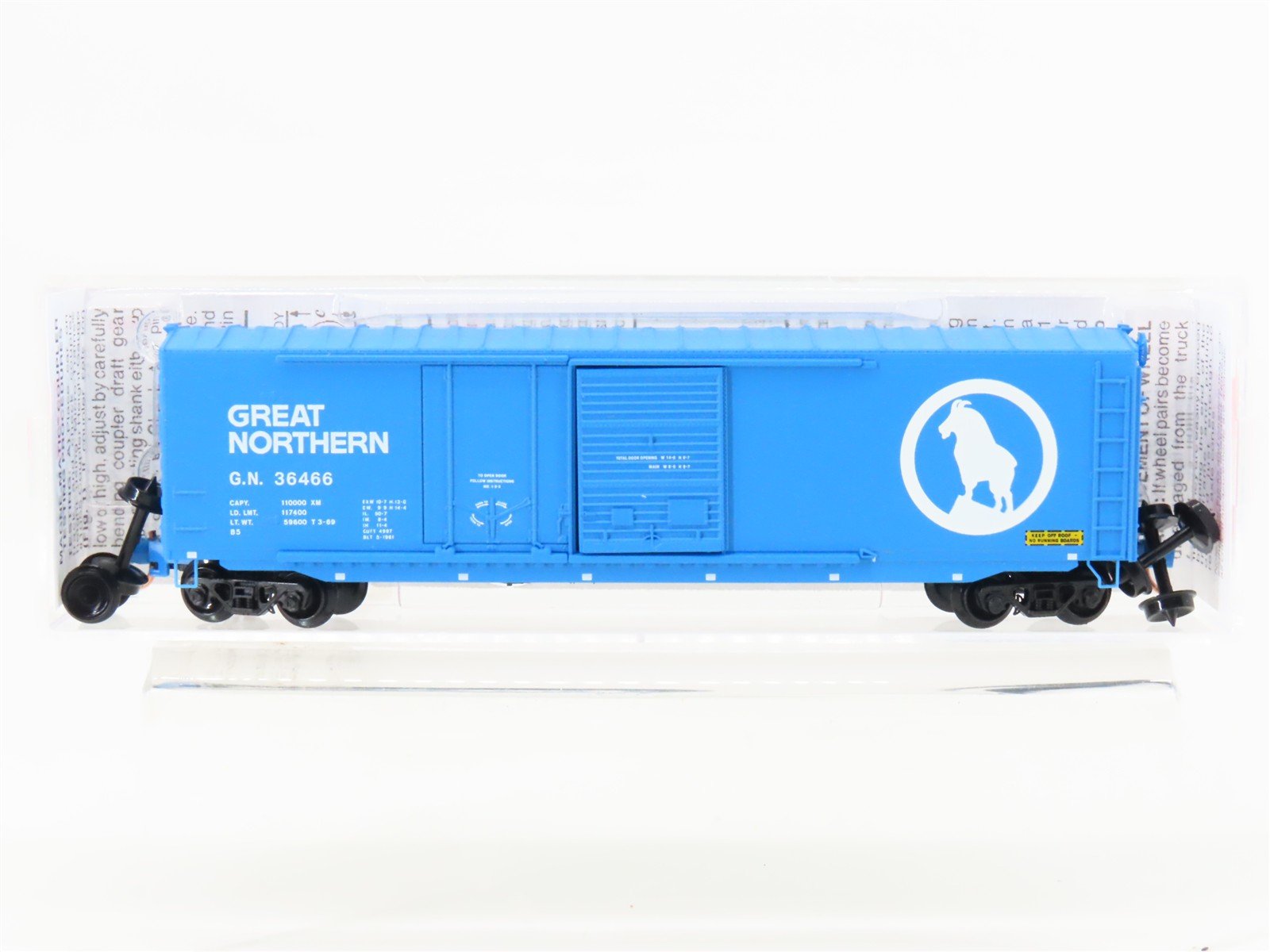 N Scale Micro-Trains MTL 76060 GN Great Northern Big Sky Blue 50' Box Car #36466