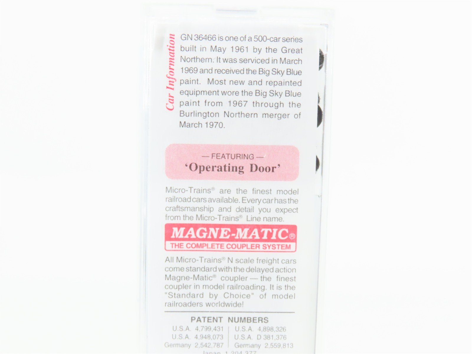 N Scale Micro-Trains MTL 76060 GN Great Northern Big Sky Blue 50' Box Car #36466