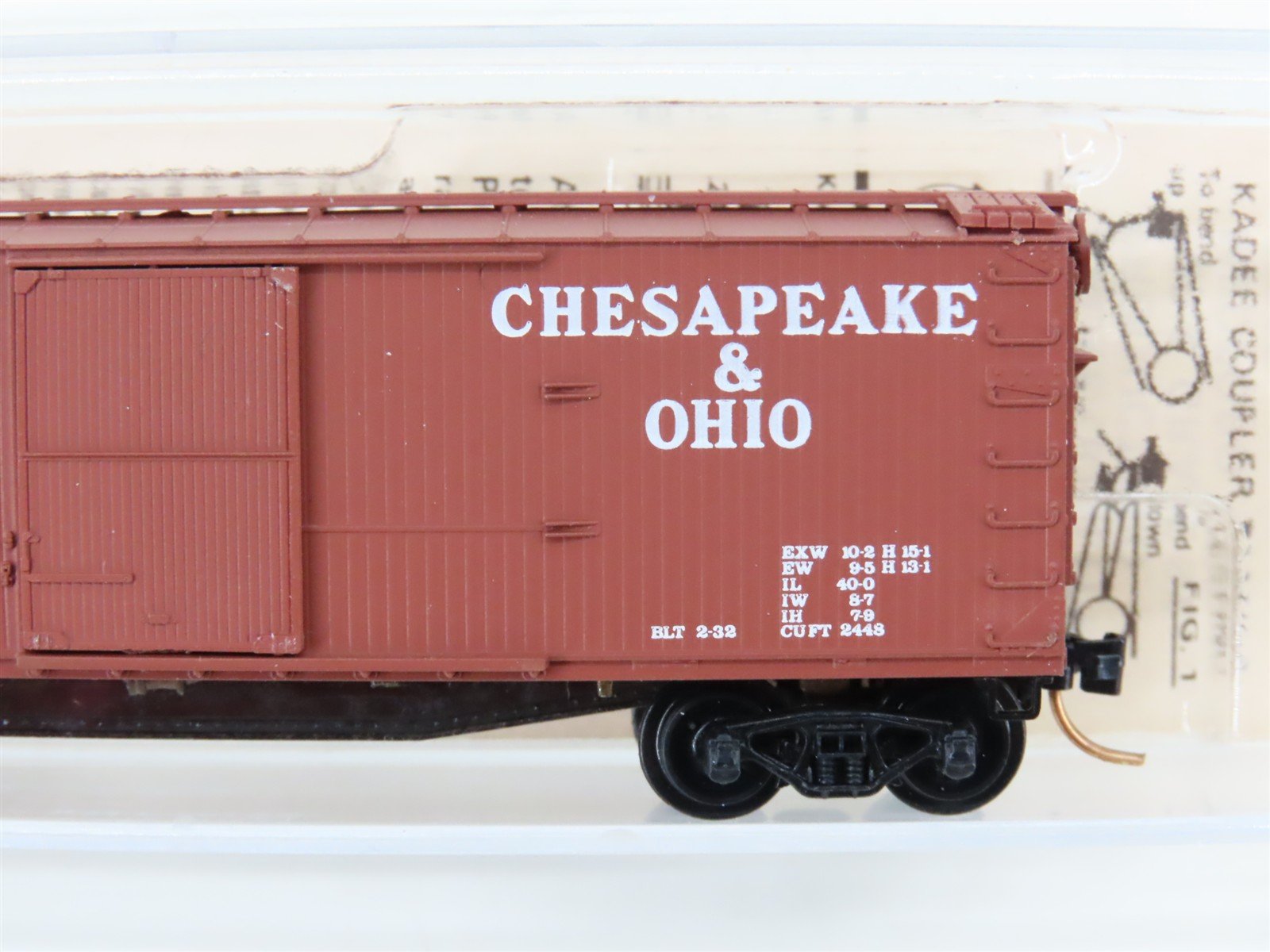 N Scale Kadee Micro-Trains MTL 42120 C&O Chesapeake & Ohio 40' Box Car #84721