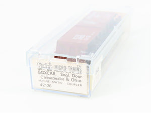 N Scale Kadee Micro-Trains MTL 42120 C&O Chesapeake & Ohio 40' Box Car #84721