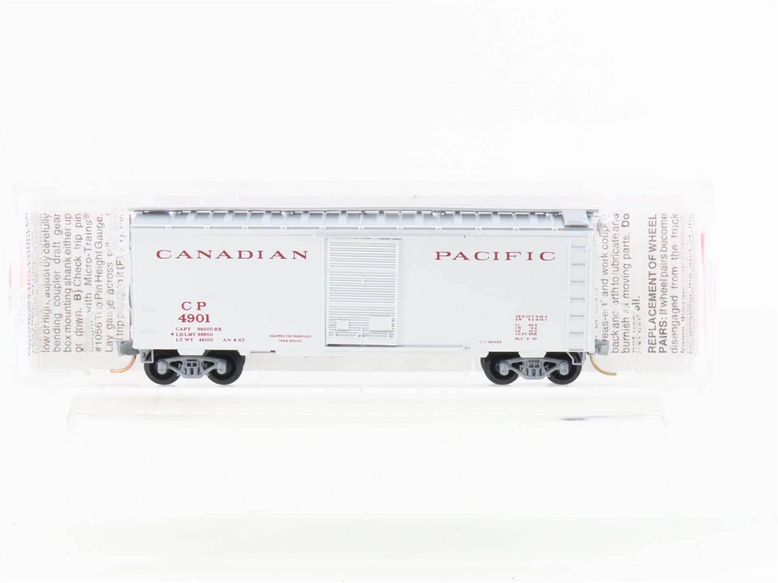N Scale Micro-Trains MTL 20546 CP Canadian Pacific 40' Single Door Box Car #4901