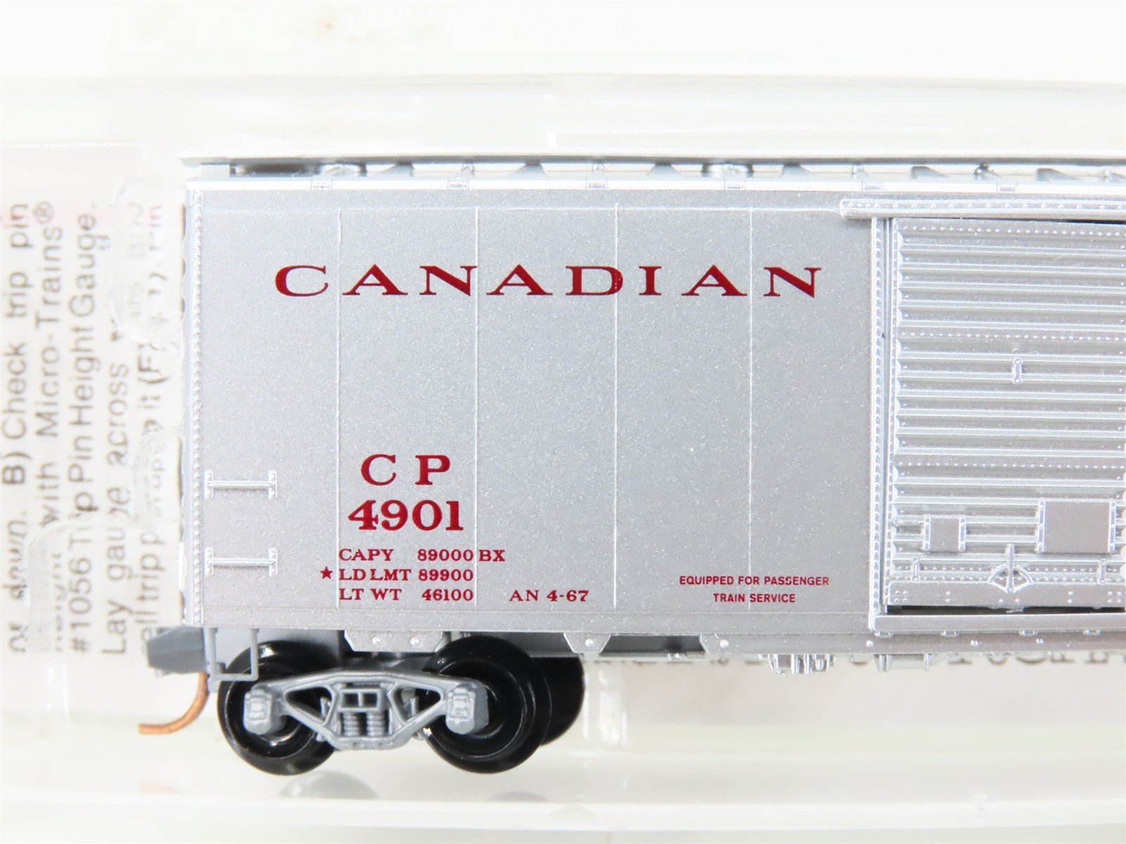 N Scale Micro-Trains MTL 20546 CP Canadian Pacific 40' Single Door Box Car #4901