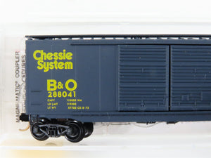 N Scale Micro-Trains MTL 34010 B&O Chessie System 50' Double Door Boxcar #288041
