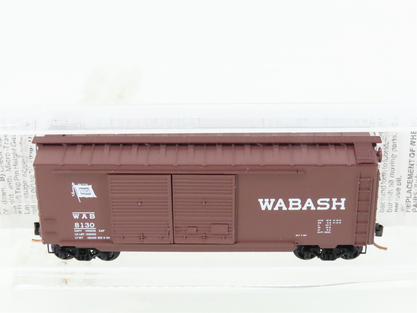 N Scale Micro-Trains MTL 23130 WAB Wabash 40' Double Doors Box Car #8130