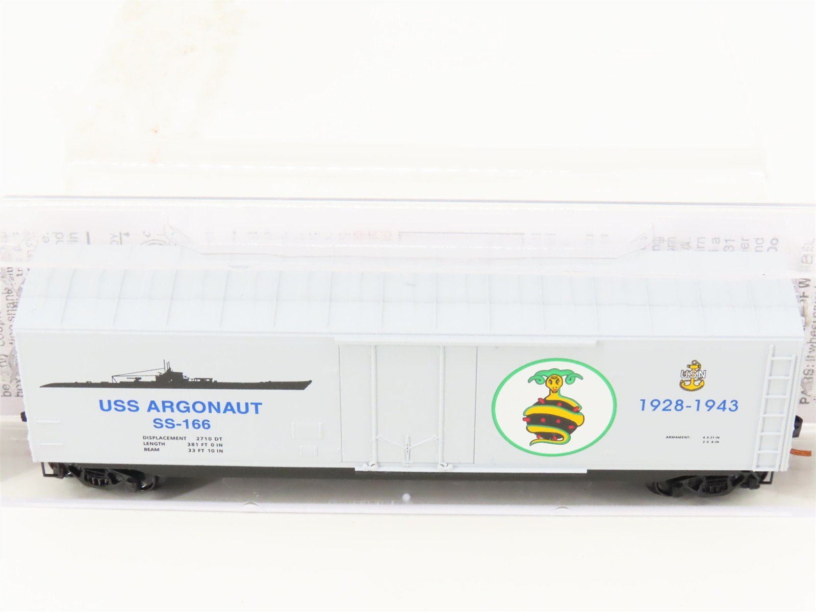 N Scale Micro-Trains MTL 03800408 USS Argonaut 50' Plug Door Box Car #SS-166