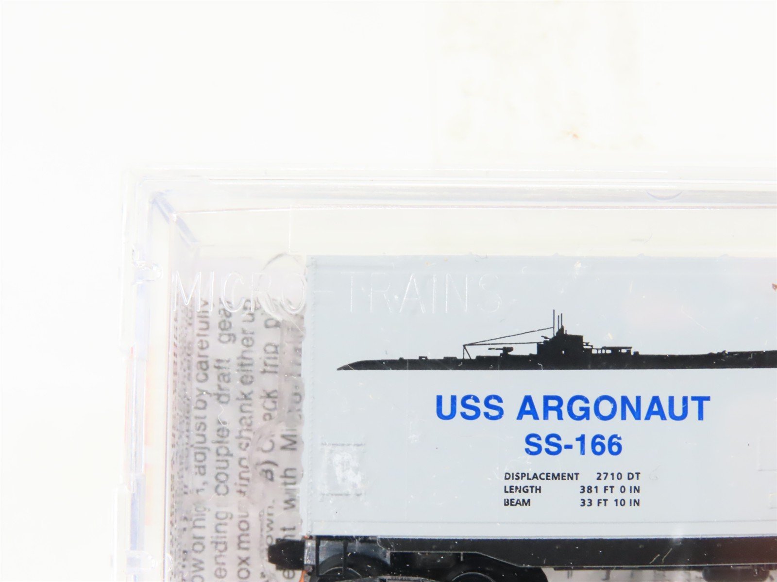 N Scale Micro-Trains MTL 03800408 USS Argonaut 50' Plug Door Box Car #SS-166