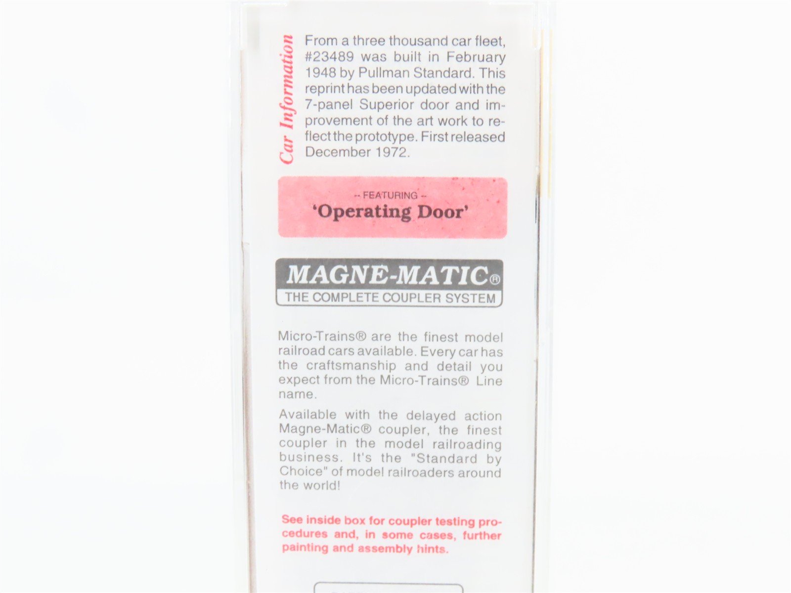 N Scale Micro-Trains MTL 20062 SOU Southern Railway 40' Box Car #23489