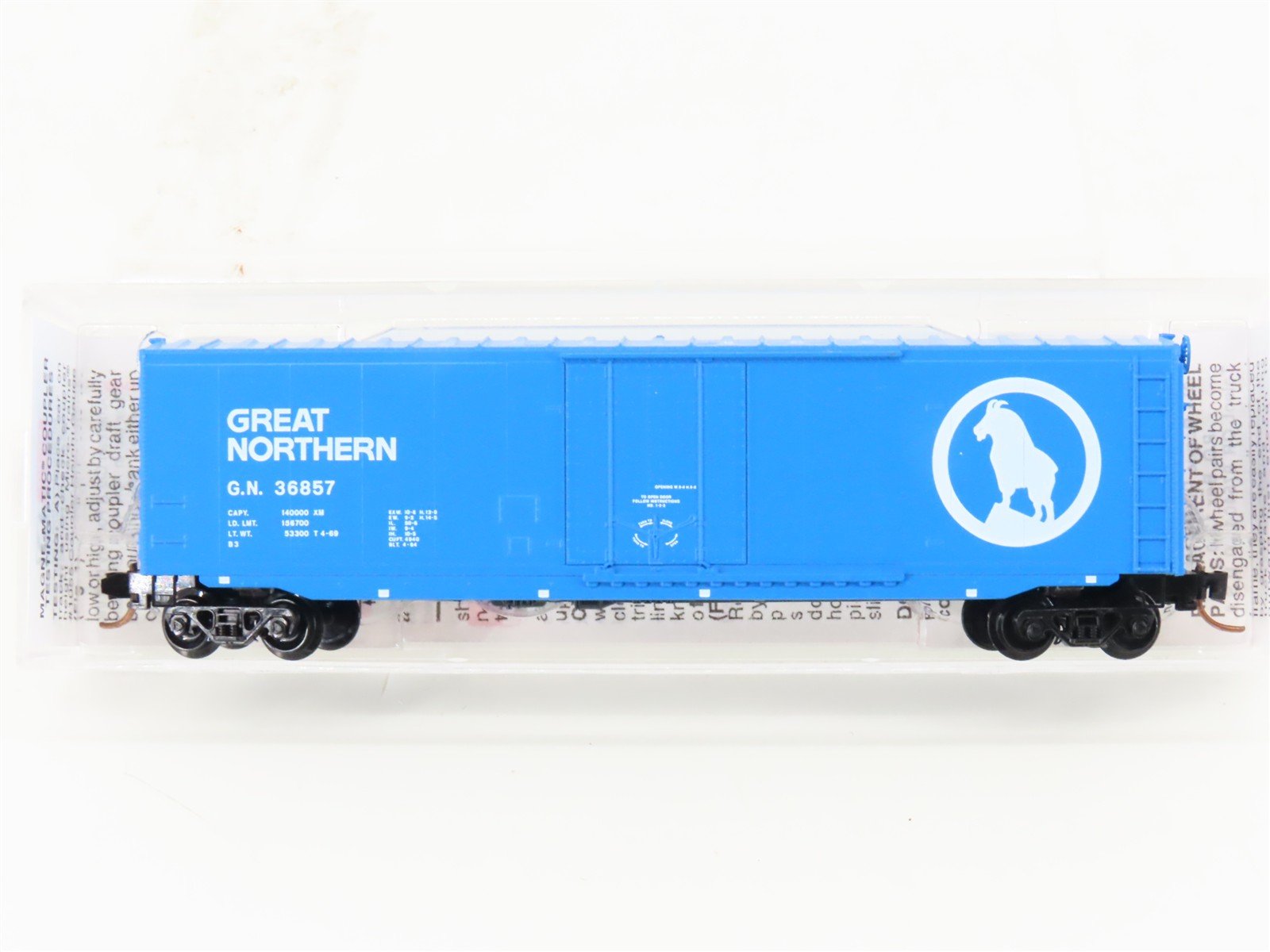 N Scale Micro-Trains MTL 38270 GN Great Northern Big Sky Blue 50' Box Car #36857