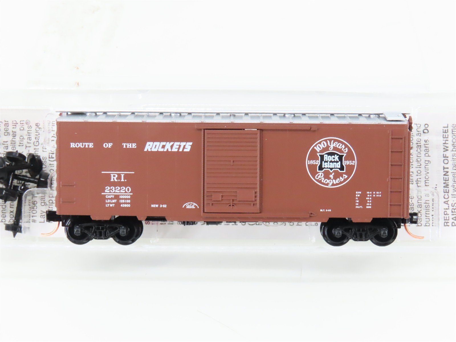 N Scale Micro-Trains MTL 20700 RI Rock Island 40' Single Door Box Car #23220