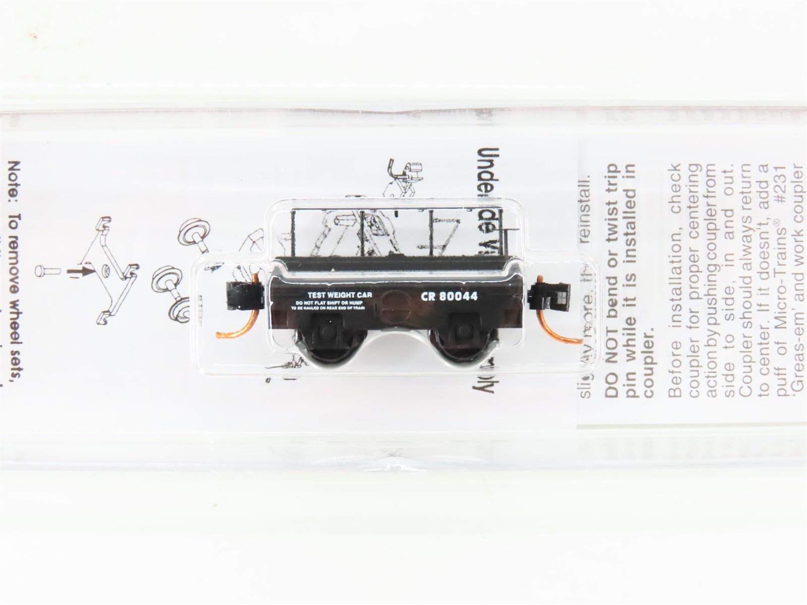 N Scale Micro-Trains MTL 12100050 CR Conrail Railroad Scale Test Car #80044