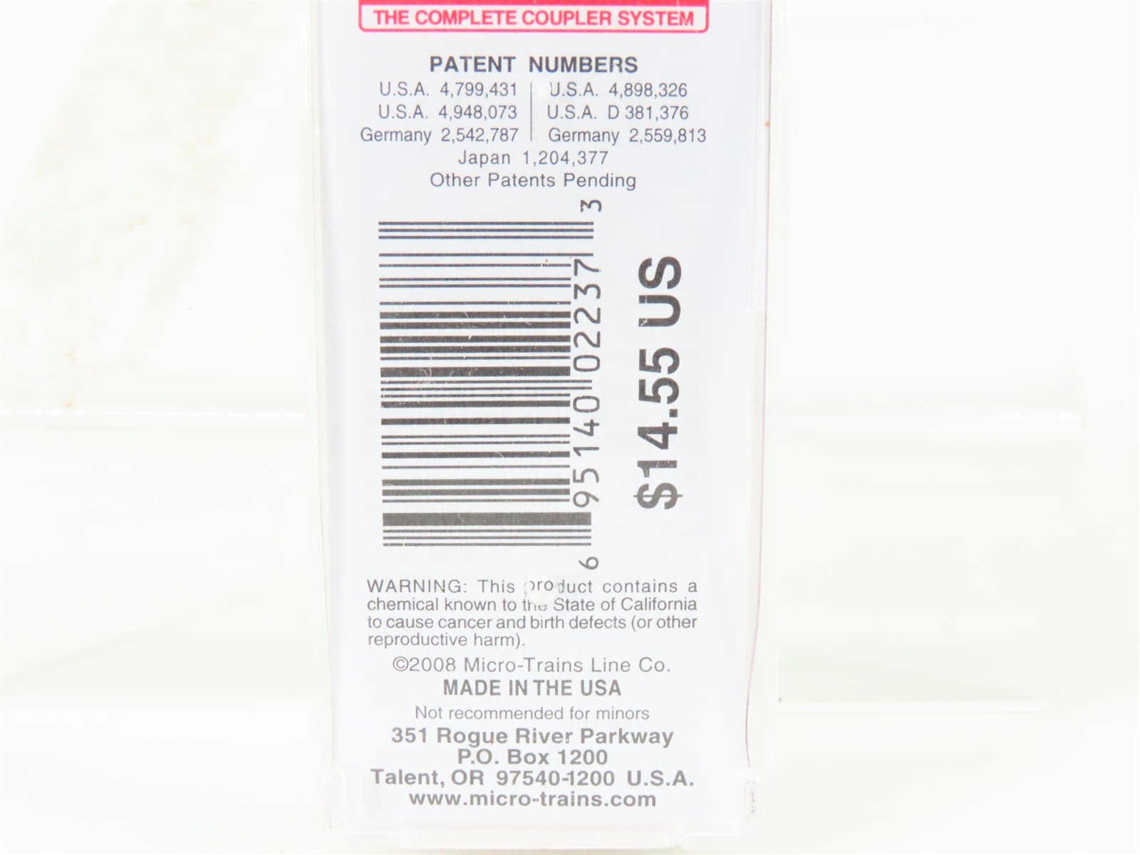 N Scale Micro-Trains MTL 12100090 CN Canadian National Scale Test Car #52277