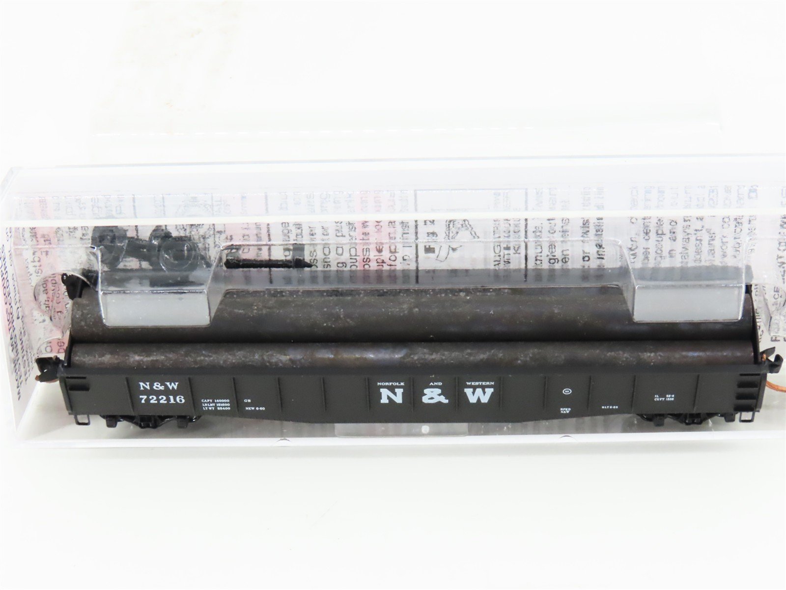 N Scale Micro-Trains MTL 04600190 N&W Norfolk & Western 50' Gondola #72216