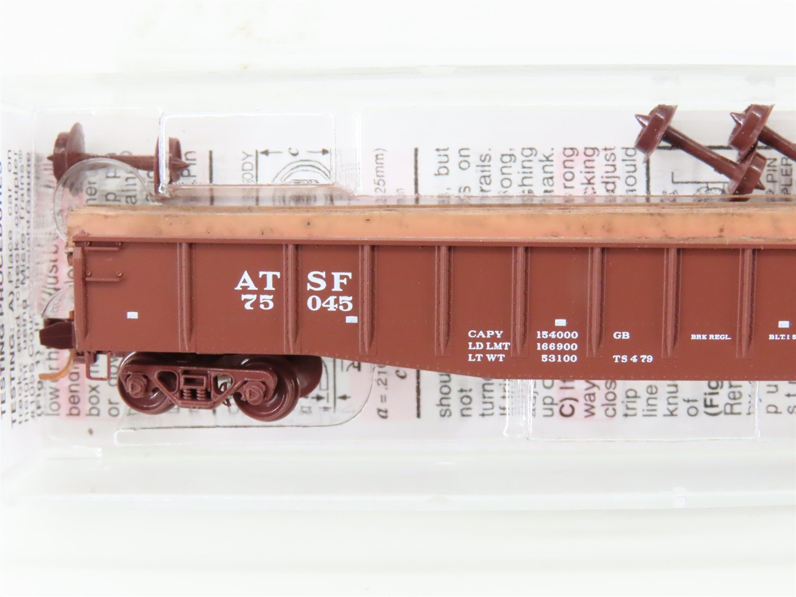 N Scale Micro-Trains MTL 04600080 ATSF Santa Fe Railroad 50' Gondola #75045