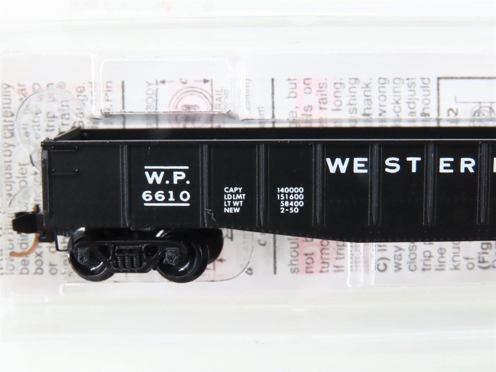 N Scale Micro-Trains MTL 46050 WP Western Pacific Railroad 50' Gondola #6610
